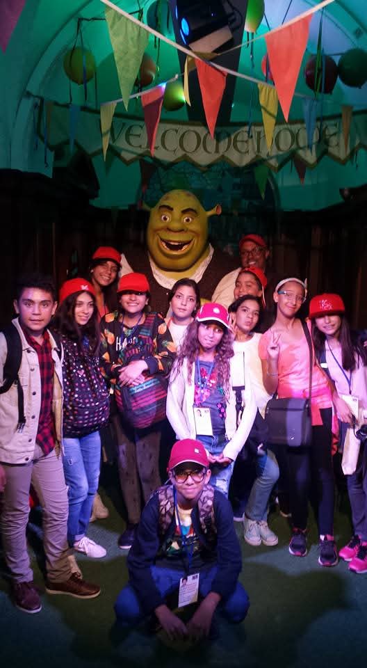 Young people enjoying a summer group visit together